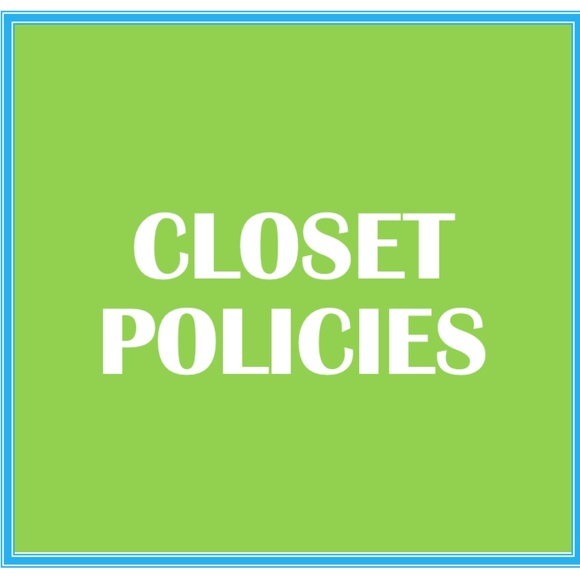 CLOSET ETIQUETTE | CLOSET GUIDELINES | CLOSET POLICIES - Picture 1 of 11